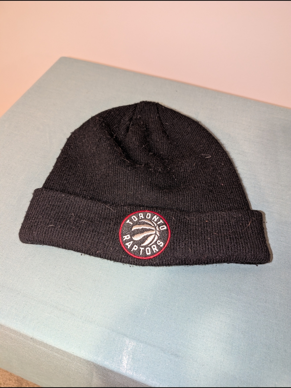 Toronto Raptors Kids Youth Black Knit Beanie